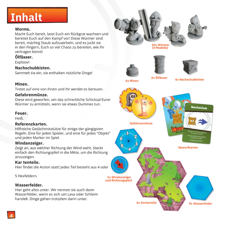 Worms: Das Brettspiel (DE) - Mantic Games - Board Games