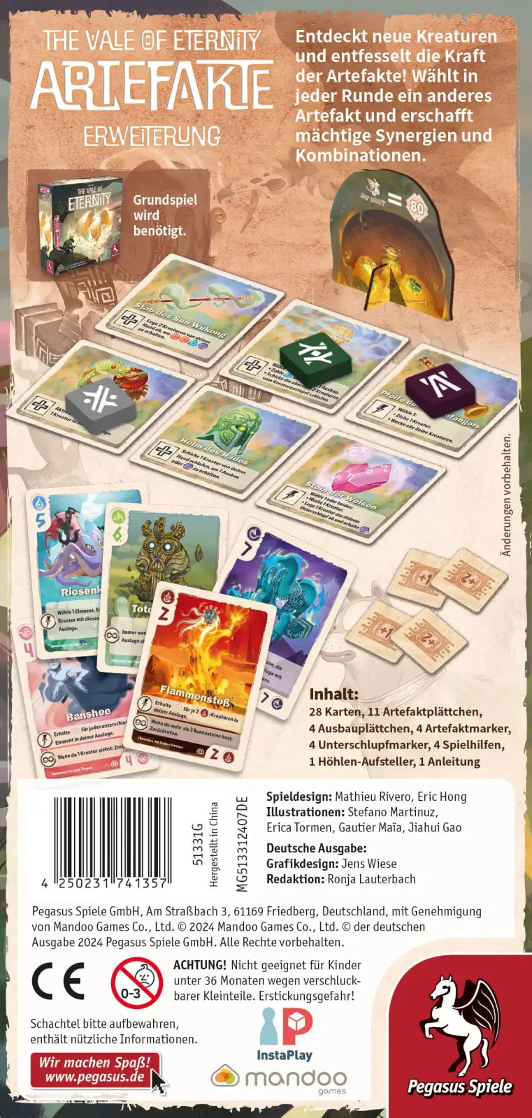 The Vale of Eternity: Artefakte (DE) - Pegasus Spiele - Board Games