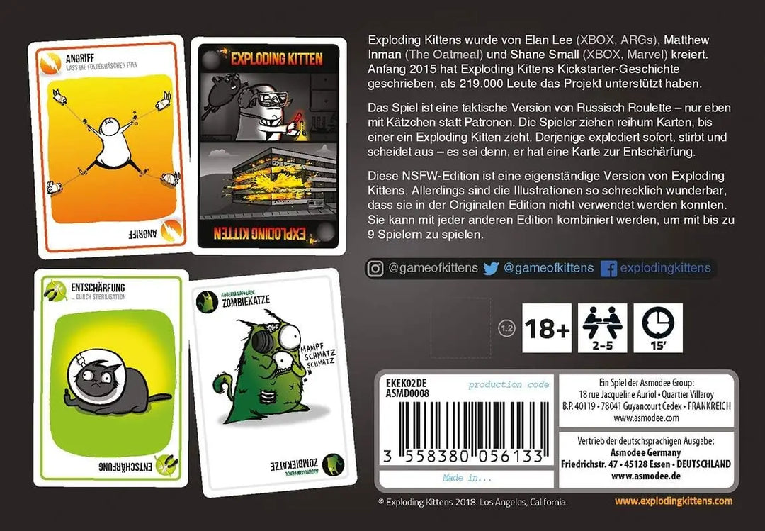 Exploding Kittens: NSFW (DE) - Exploding Kittens - Board Games