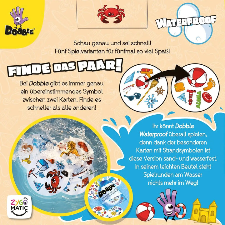 Dobble Waterproof (DE) - Zygomatic - Board Games
