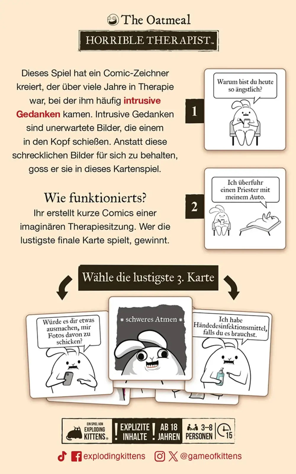 Horrible Therapist (DE) - Exploding Kittens - Board Games