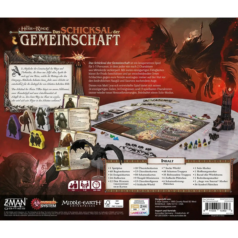 Herr der Ringe: Das Schicksal der Gemeinschaft (DE) - Z Man Games - Board Games