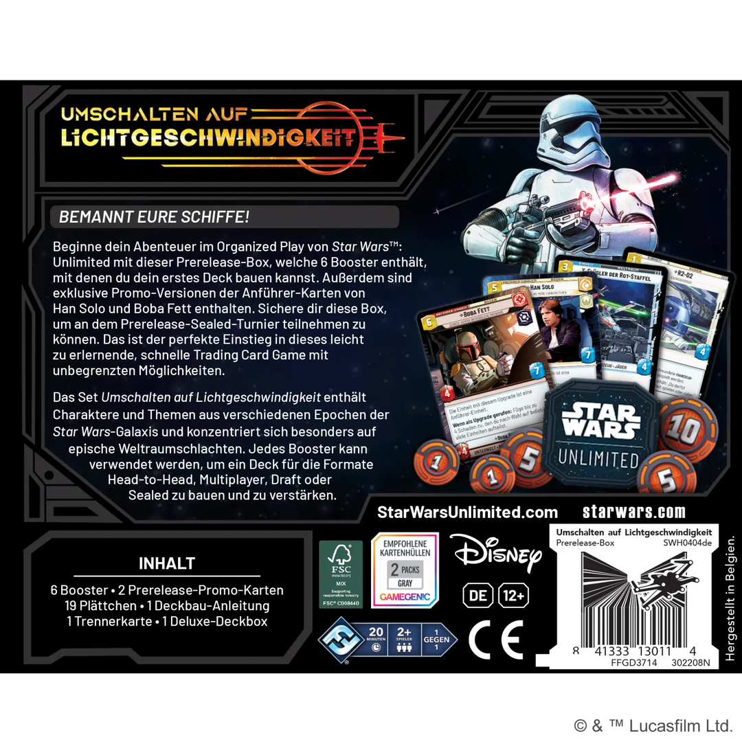 Star Wars: Unlimited - Umschalten auf Lichtgeschwindigkeit - Prerelease Box (DE) - Fantasy Flight Games - Card Games