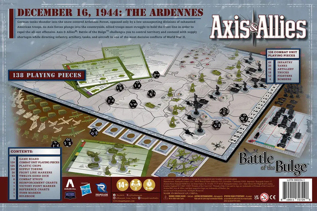Axis & Allies: Battle of the Bulge (EN) - Renegade Game Studios - Board Games