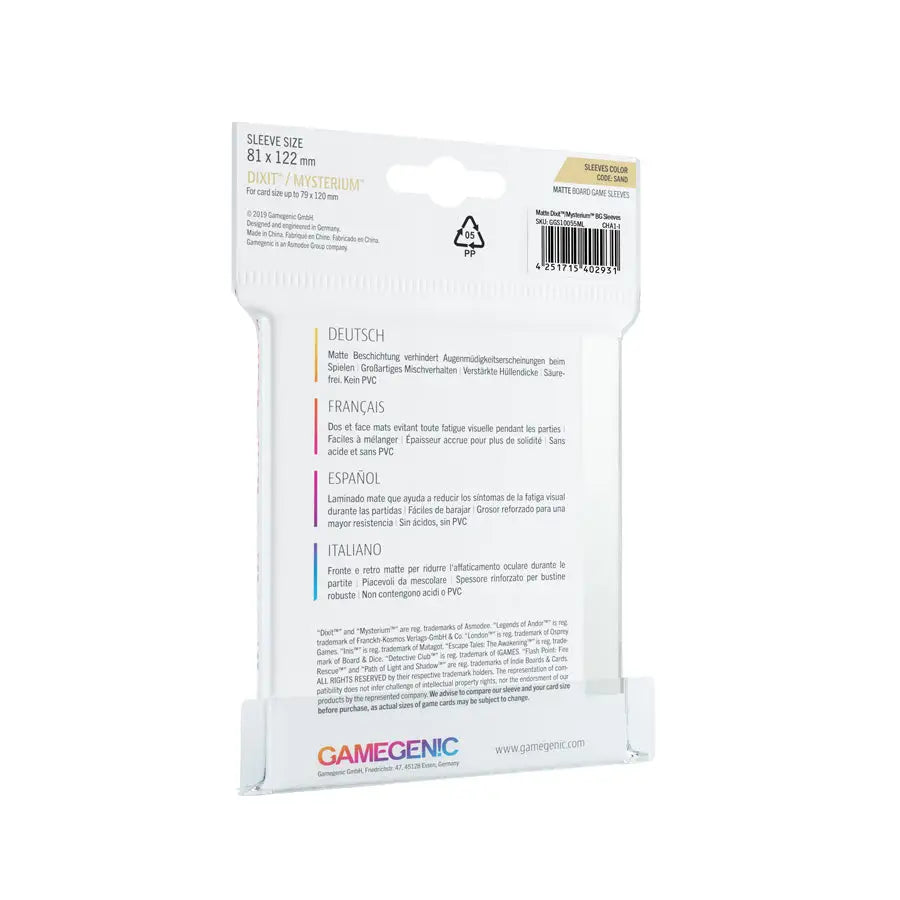 Board Game Sleeves: Matte - Dixit - Sand (90) - Gamegenic - Accessories