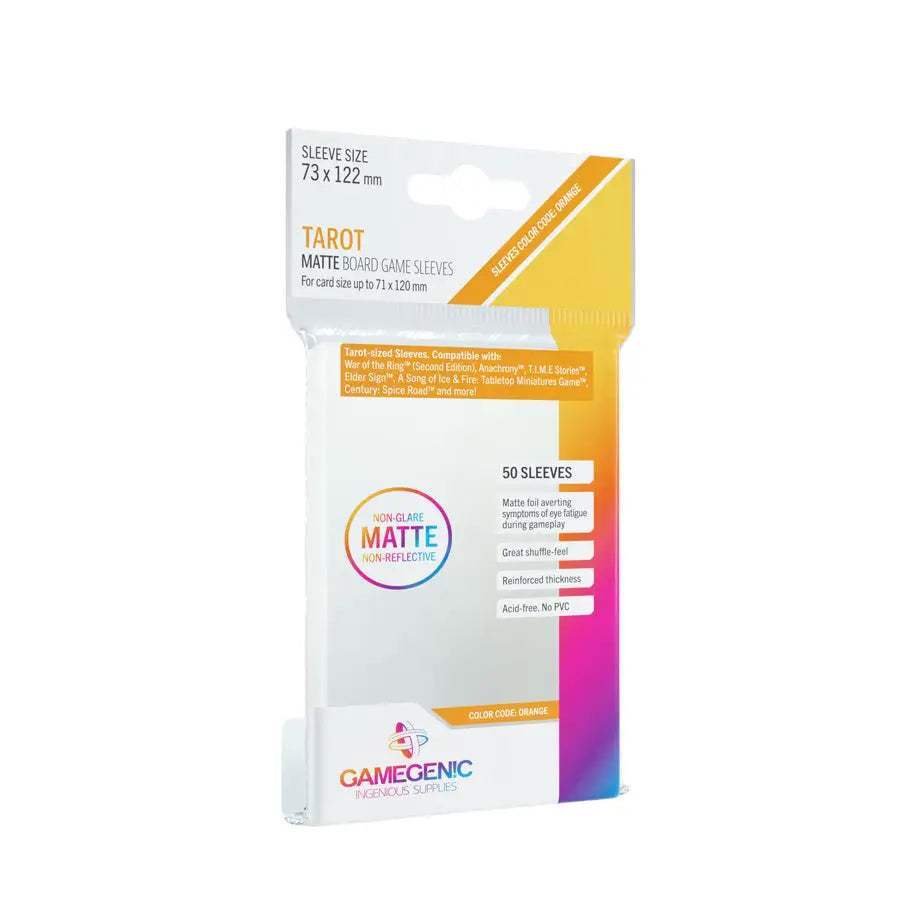 Board Game Sleeves: Matte - Tarot - Orange (50) - Gamegenic - Accessories