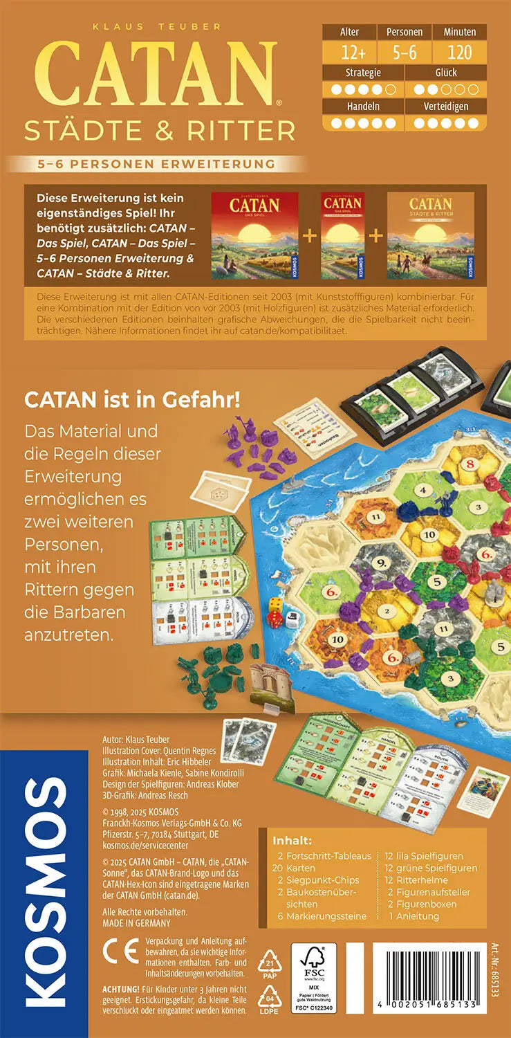 Catan: Städte & Ritter - 5-6 Spieler (DE) - Kosmos - Board Games