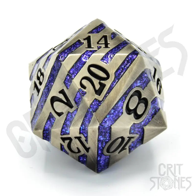 Dice: Metal - d20 - Engraved Elder - Glassstaff - Accessories
