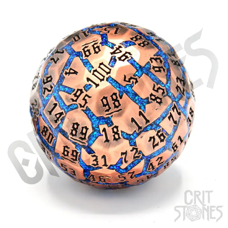 Dice: Metal - Hollow - d100 - Hextech Orb - Glassstaff - Accessories