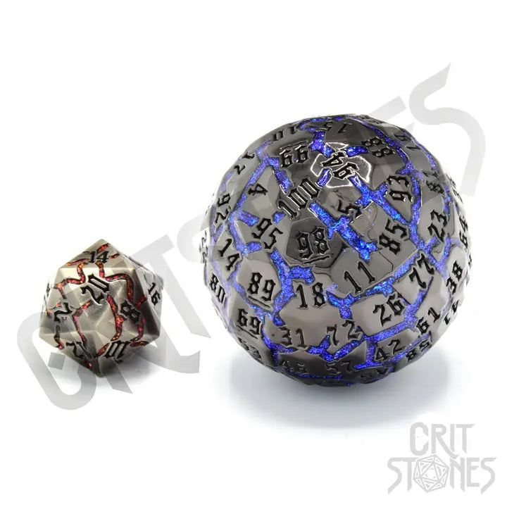 Dice: Metal - Hollow - d100 - Voidcaster - Glassstaff - Accessories