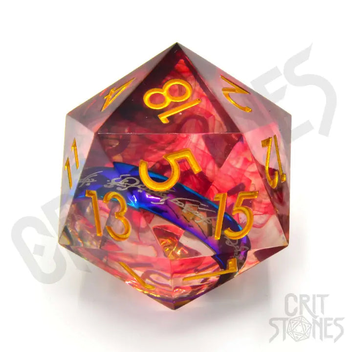 Dice: Resin - d20 - Ring of Power - Glassstaff - Accessories
