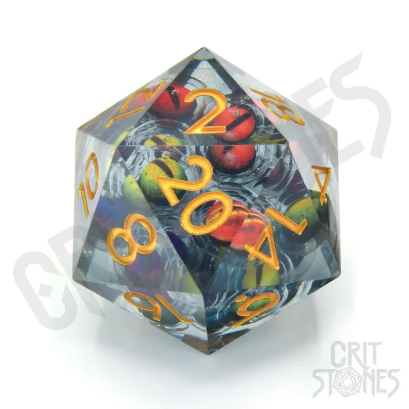 Dice: Resin - Sharp Edge - Floating Eye - d20 - Beholden - Glassstaff - Accessories