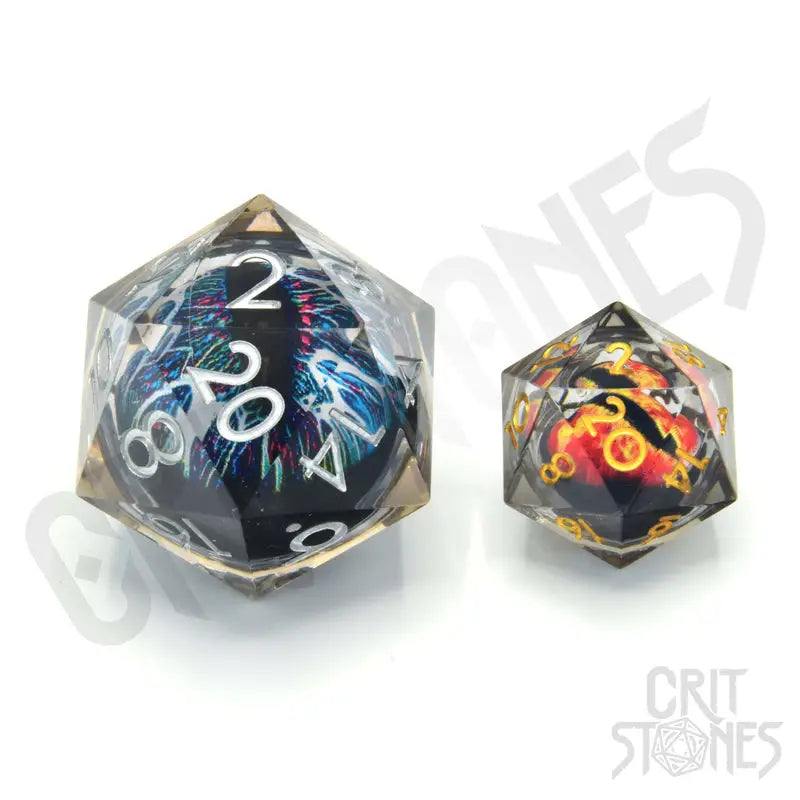 Dice: Resin - Sharp Edge - Floating Eye - d20 - Spectrum Sentinel - Glassstaff - Accessories