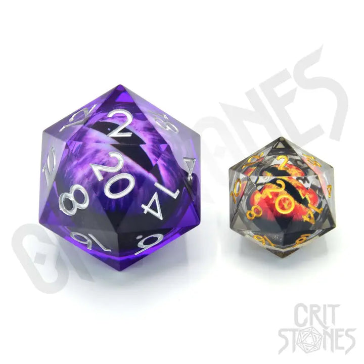 Dice: Resin - Sharp Edge - Floating Eye - d20 - Void Vision - Glassstaff - Accessories