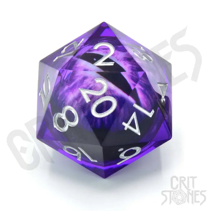 Dice: Resin - Sharp Edge - Floating Eye - d20 - Void Vision - Glassstaff - Accessories