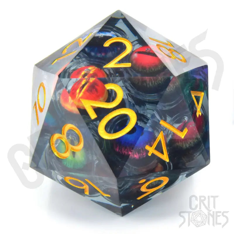 Dice: Resin - Sharp Edge - Liquid Core - d20 - Beholden - Glassstaff - Accessories