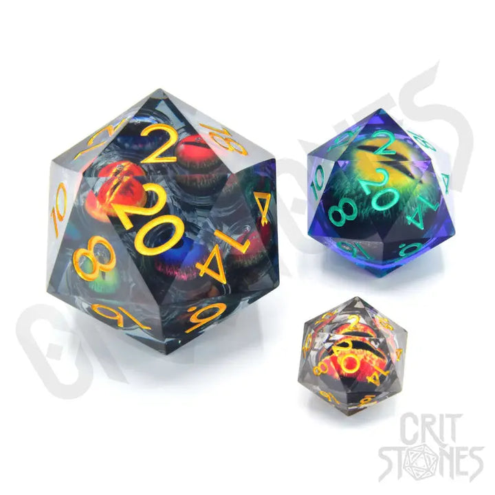 Dice: Resin - Sharp Edge - Liquid Core - d20 - Beholden - Glassstaff - Accessories