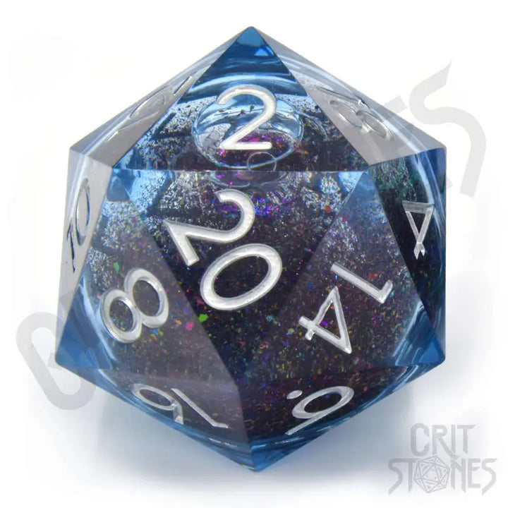 Dice: Resin - Sharp Edge - Liquid Core - d20 - Glimcore - Glassstaff - Accessories