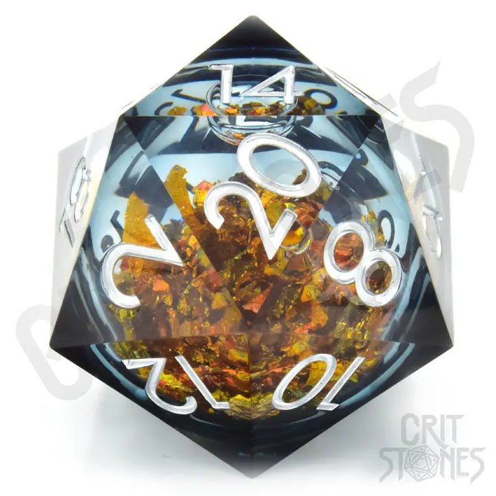 Dice: Resin - Sharp Edge - Liquid Core - d20 - King Midas - Glassstaff - Accessories