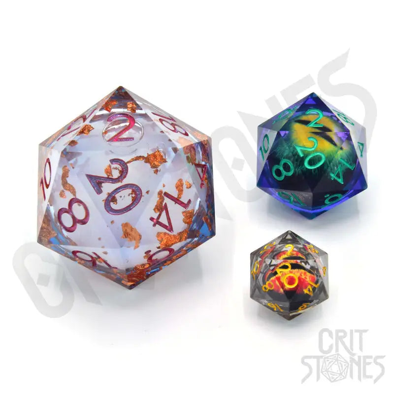 Dice: Resin - Sharp Edge - Liquid Core - d20 - Seraphic Reverie - Glassstaff - Accessories