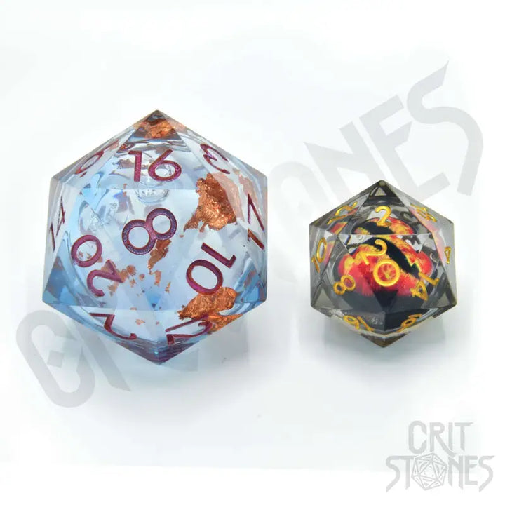 Dice: Resin - Sharp Edge - Liquid Core - d20 - Seraphic Reverie - Glassstaff - Accessories