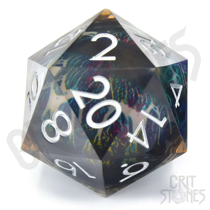Dice: Resin - Sharp Edge - Liquid Core - d20 - Spectrum Sentinel - Glassstaff - Accessories