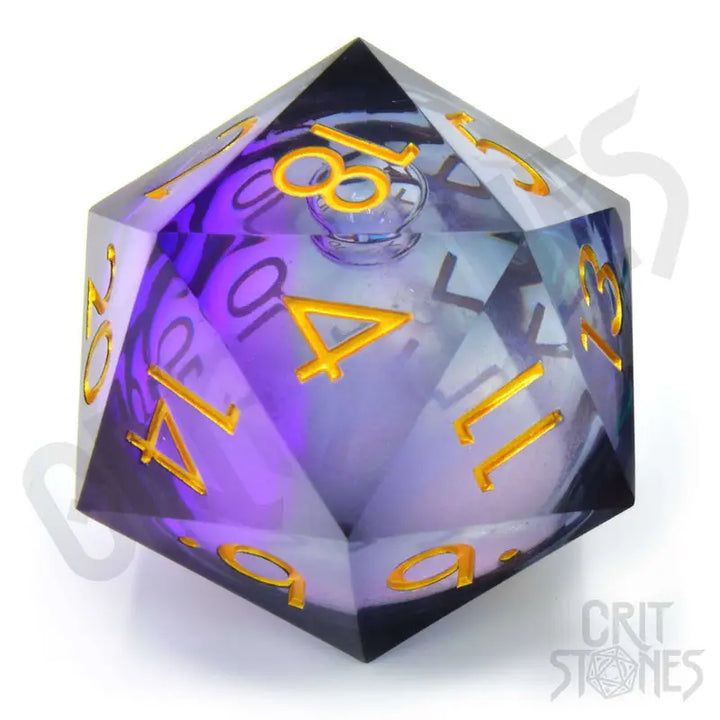 Dice: Resin - Sharp Edge - Liquid Core - d20 - Twilight Ether - Glassstaff - Accessories