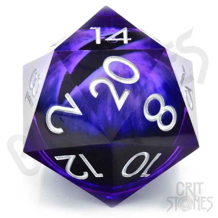 Dice: Resin - Sharp Edge - Liquid Core - d20 - Void Vision - Glassstaff - Accessories