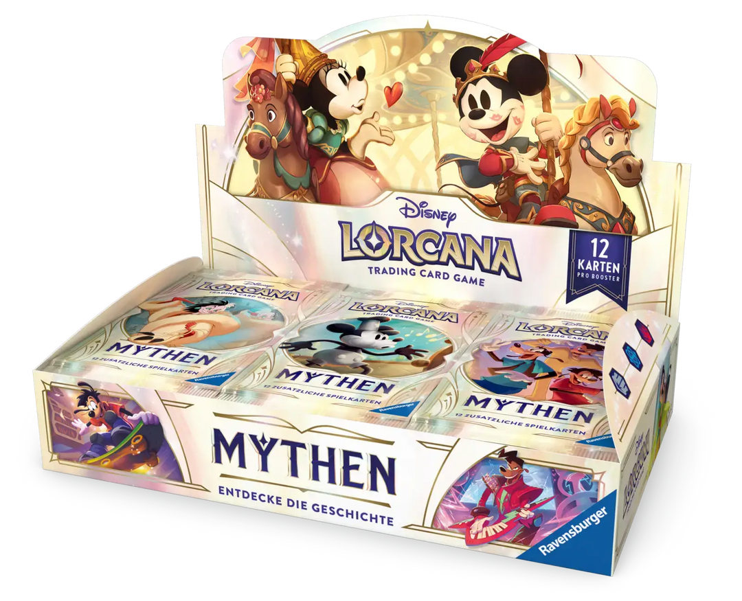 Disney Lorcana: Mythen Booster Display Case (4 Displays) (DE) Ravensburger Card Games