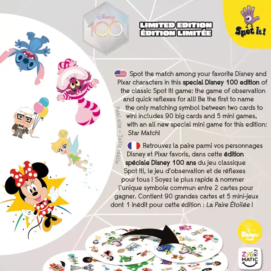 Dobble: Disney 100th Anniversary (EN) - Zygomatic - Board Games