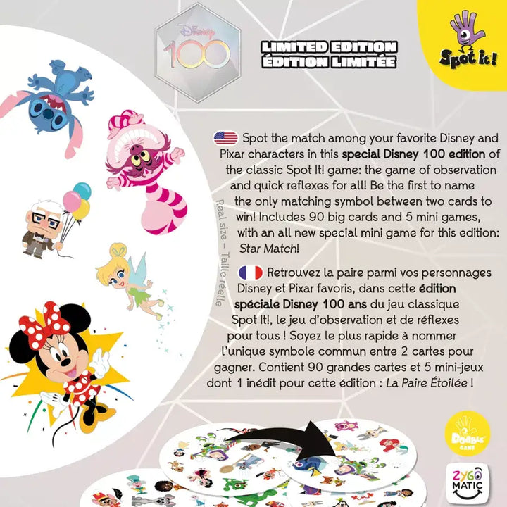 Dobble: Disney 100th Anniversary (EN) - Zygomatic - Board Games