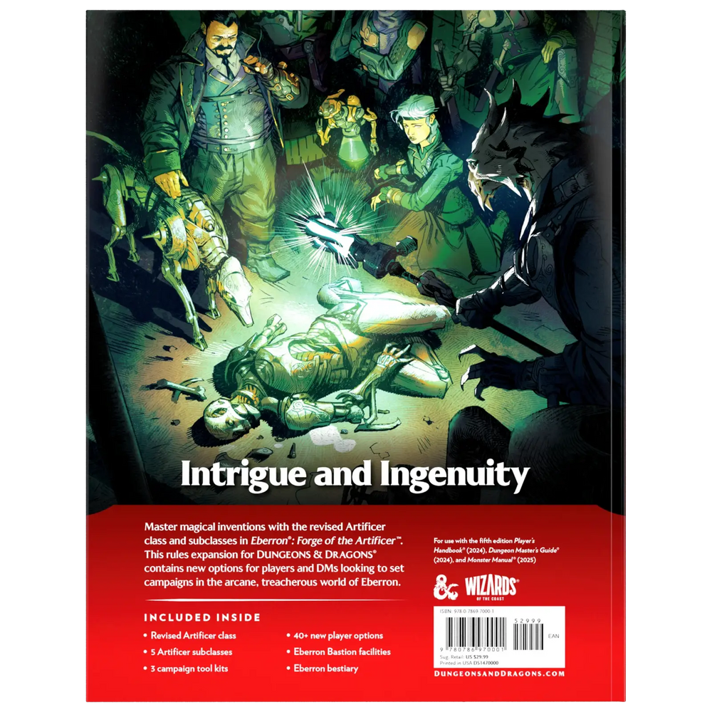 Dungeons & Dragons RPG: Eberron - Forge of the Artificer (EN) - Wizards of the Coast - Roleplaying Games
