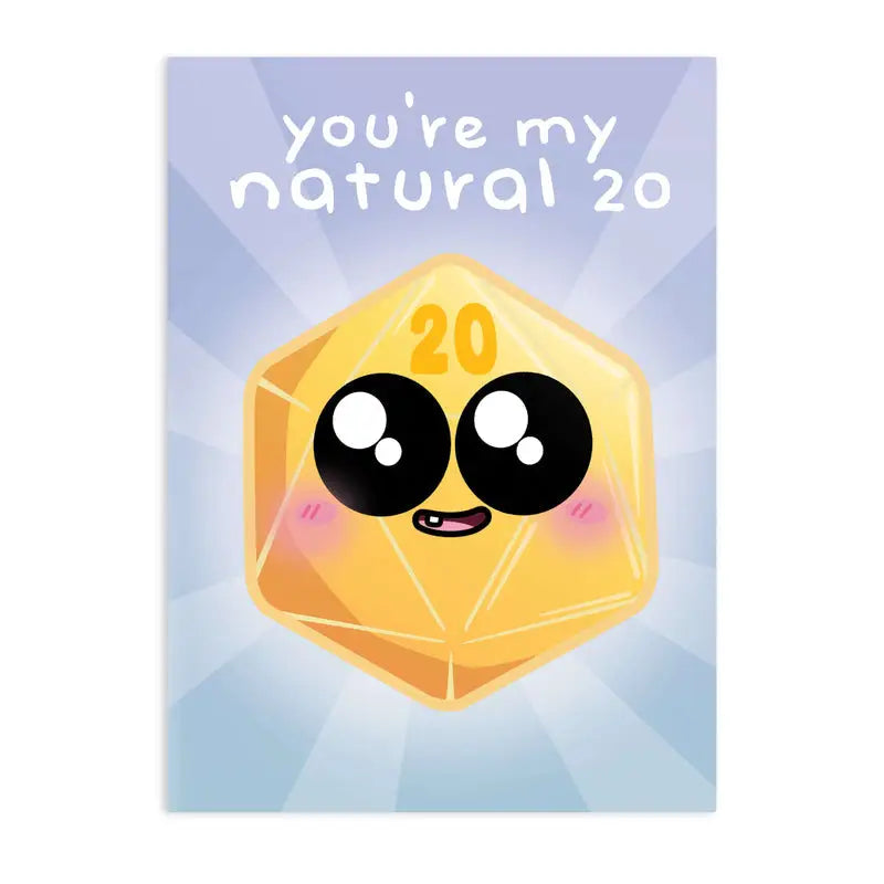 Greeting Card: My Natural 20 - Glassstaff - Accessories