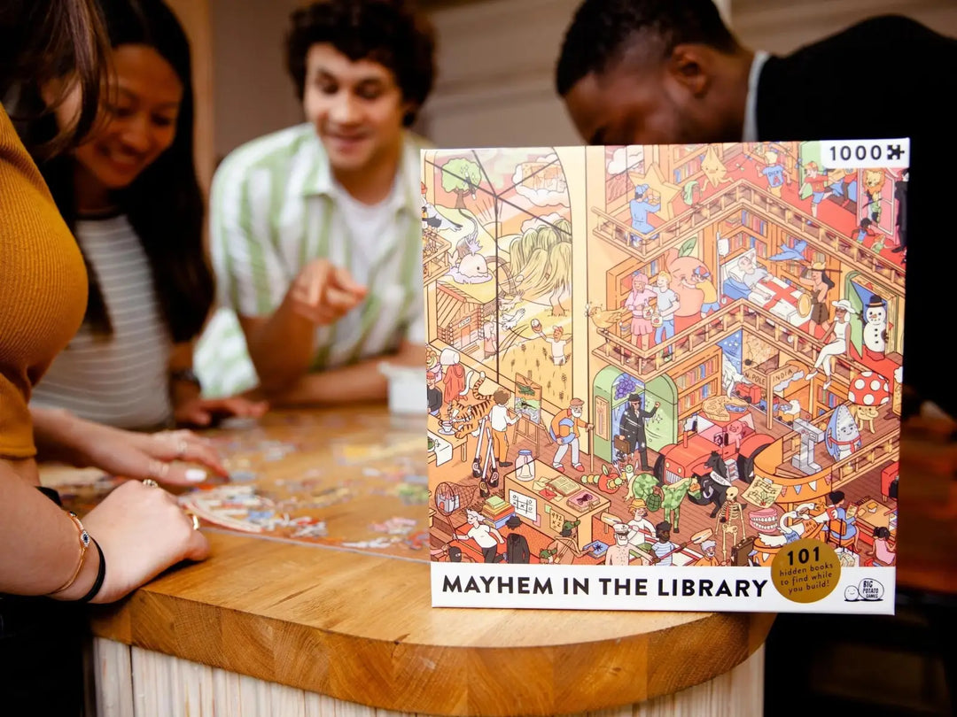 Puzzle: Mayhem At The Library (1000pcs) - Big Potatoe Games - Board Games