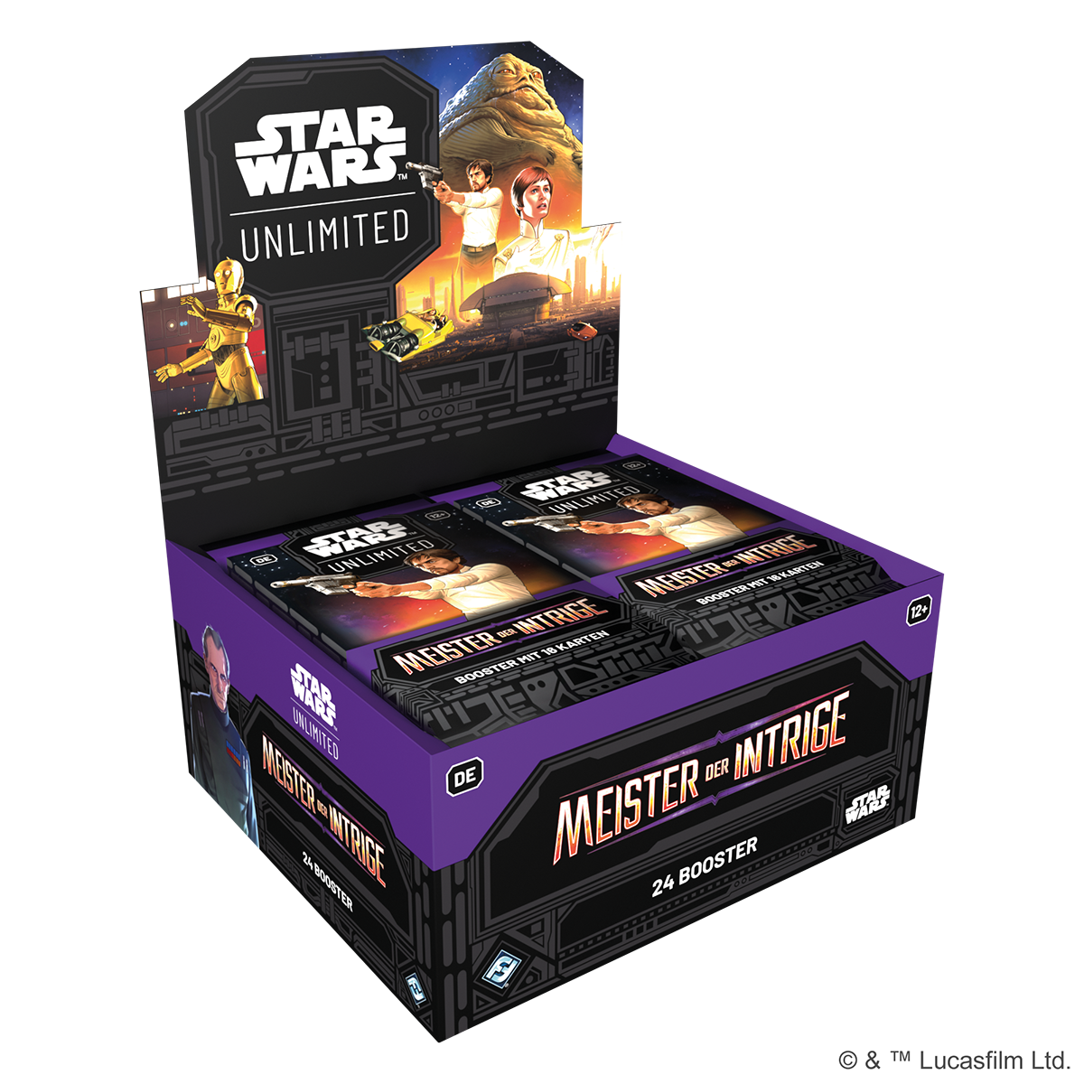 Produktbild von Star Wars Trading Card Game Star Wars: Unlimited - Meister Der Intrige - Display 24 Booster DE Intrige Booster Display 841333135379 3dboxl Web Star Wars Unlimited Deutsch