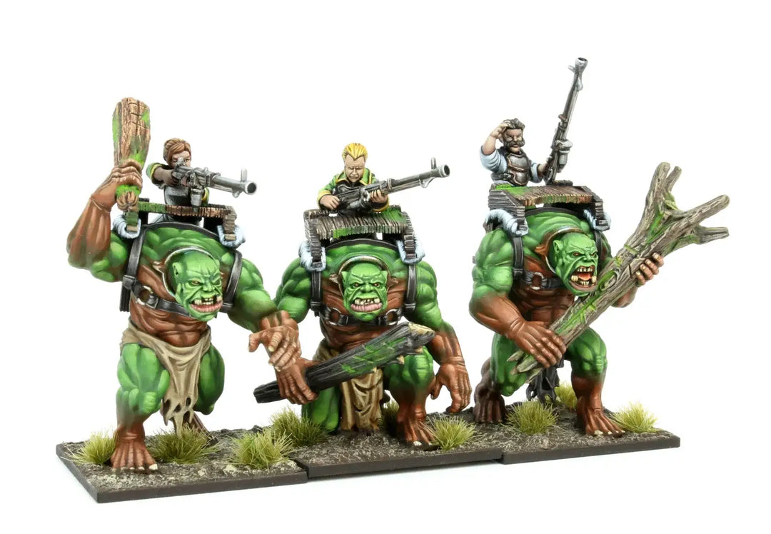 Kings of War: Halfling - Forest Troll Gunners Regiment - Mantic Games - Miniature Games