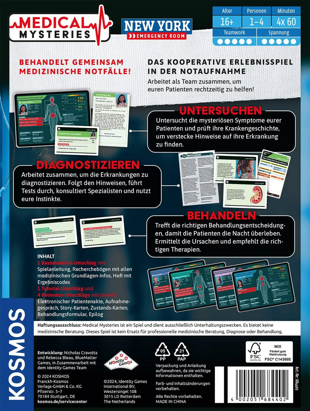 Medical Mysteries: New York (DE) - Kosmos - Board Games