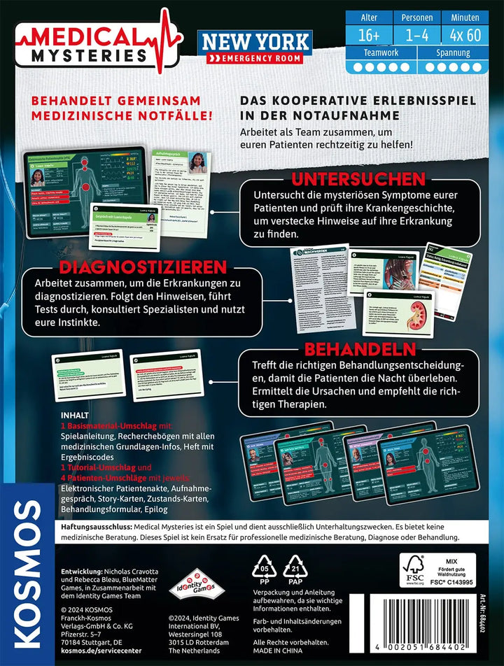 Medical Mysteries: New York (DE) - Kosmos - Board Games