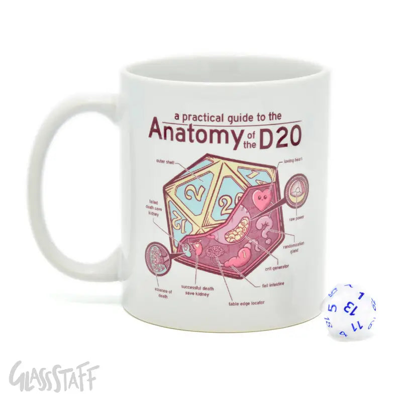 Mug: Anatomy of the D20 - Glassstaff - Accessories