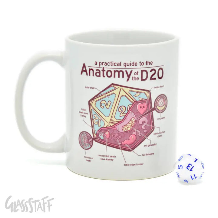 Mug: Anatomy of the D20 - Glassstaff - Accessories
