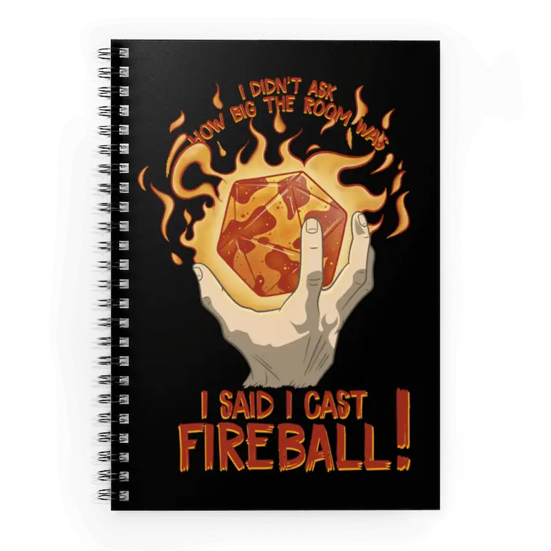 Notebook: Spiral - I Cast Fireball! - Glassstaff - Accessories