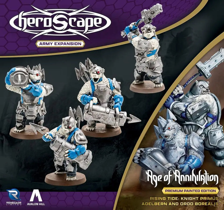 HeroScape: Rising Tide - Army Expansion - Knight Primus Adelbern & Ordo Borealis (EN) - Renegade Game Studios