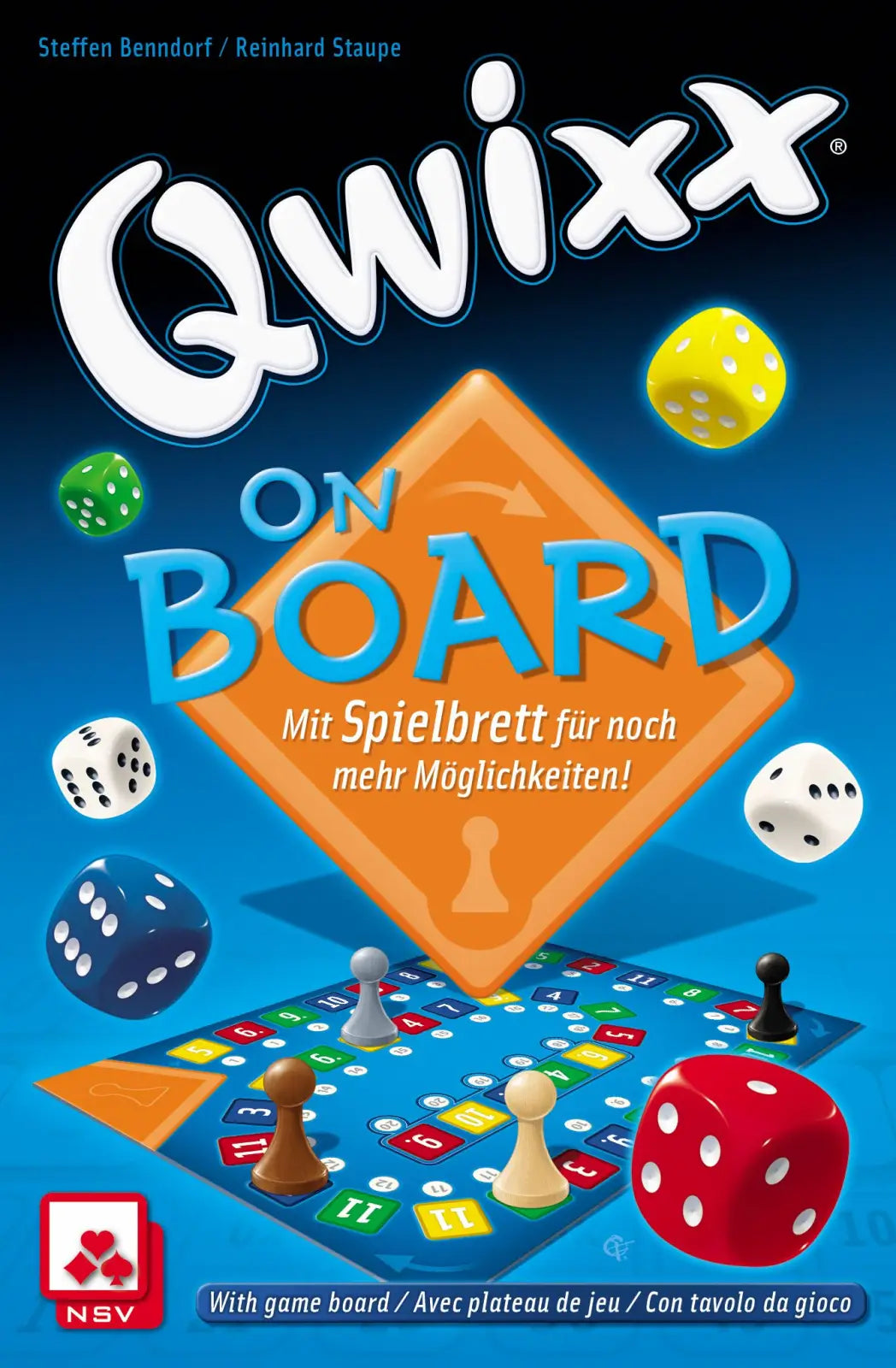 Qwixx on Board (DE/EN/FR/IT) - Nürnberger Spielkarten Verlag - Board Games