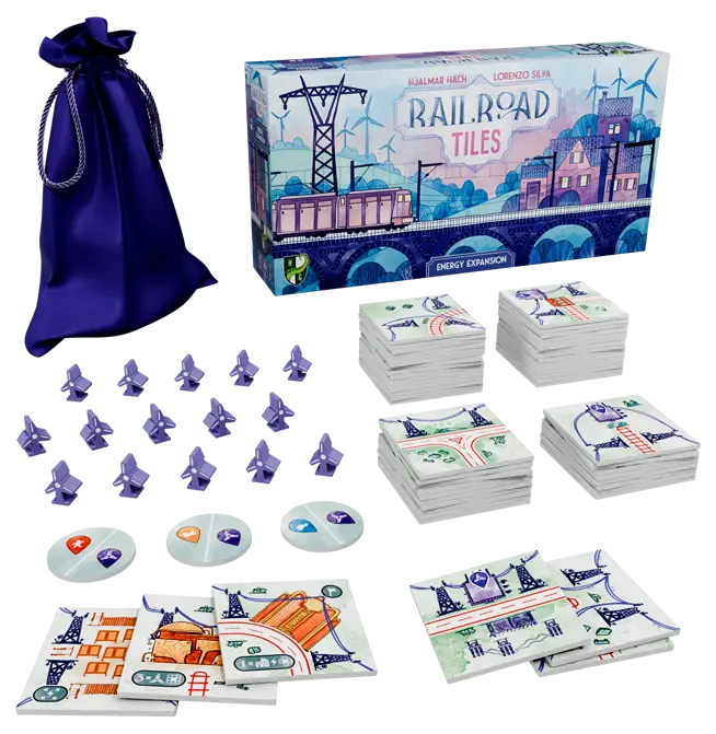 Railroad Tiles: Energy (EN) - Horrible Guild - Board Games