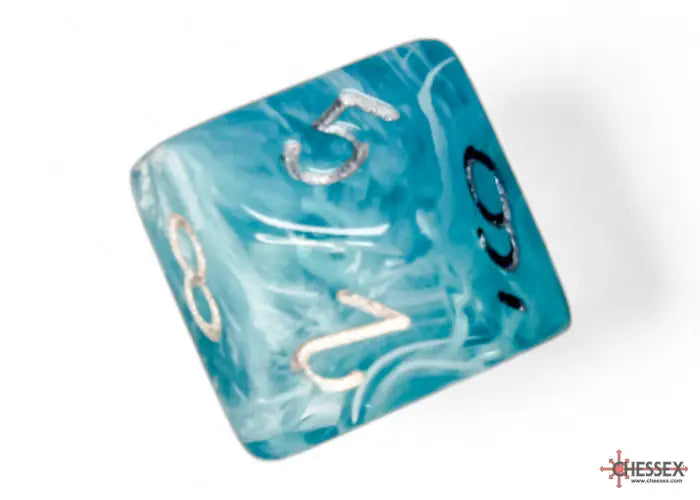 RPG Dice Set: Cirrus - Polyhedral - Aqua/Silver (7) - Chessex - Accessories