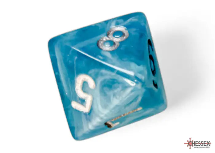 RPG Dice Set: Cirrus - Polyhedral - Aqua/Silver (7) - Chessex - Accessories