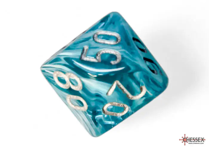 RPG Dice Set: Cirrus - Polyhedral - Aqua/Silver (7) - Chessex - Accessories