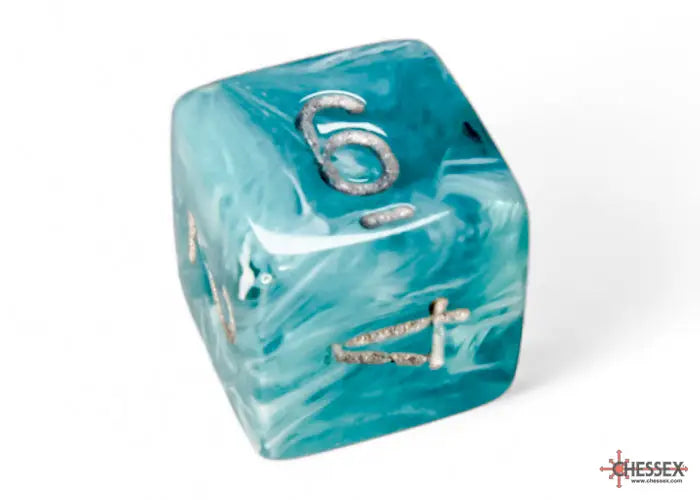 RPG Dice Set: Cirrus - Polyhedral - Aqua/Silver (7) - Chessex - Accessories