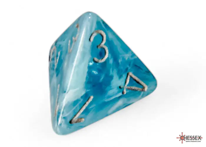RPG Dice Set: Cirrus - Polyhedral - Aqua/Silver (7) - Chessex - Accessories