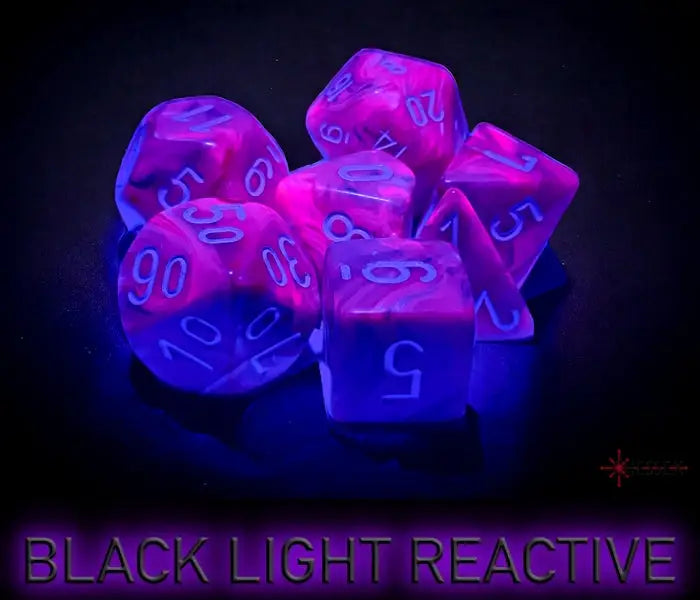 RPG Dice Set: Festive - Polyhedral - Violet/White (7) - Chessex - Accessories